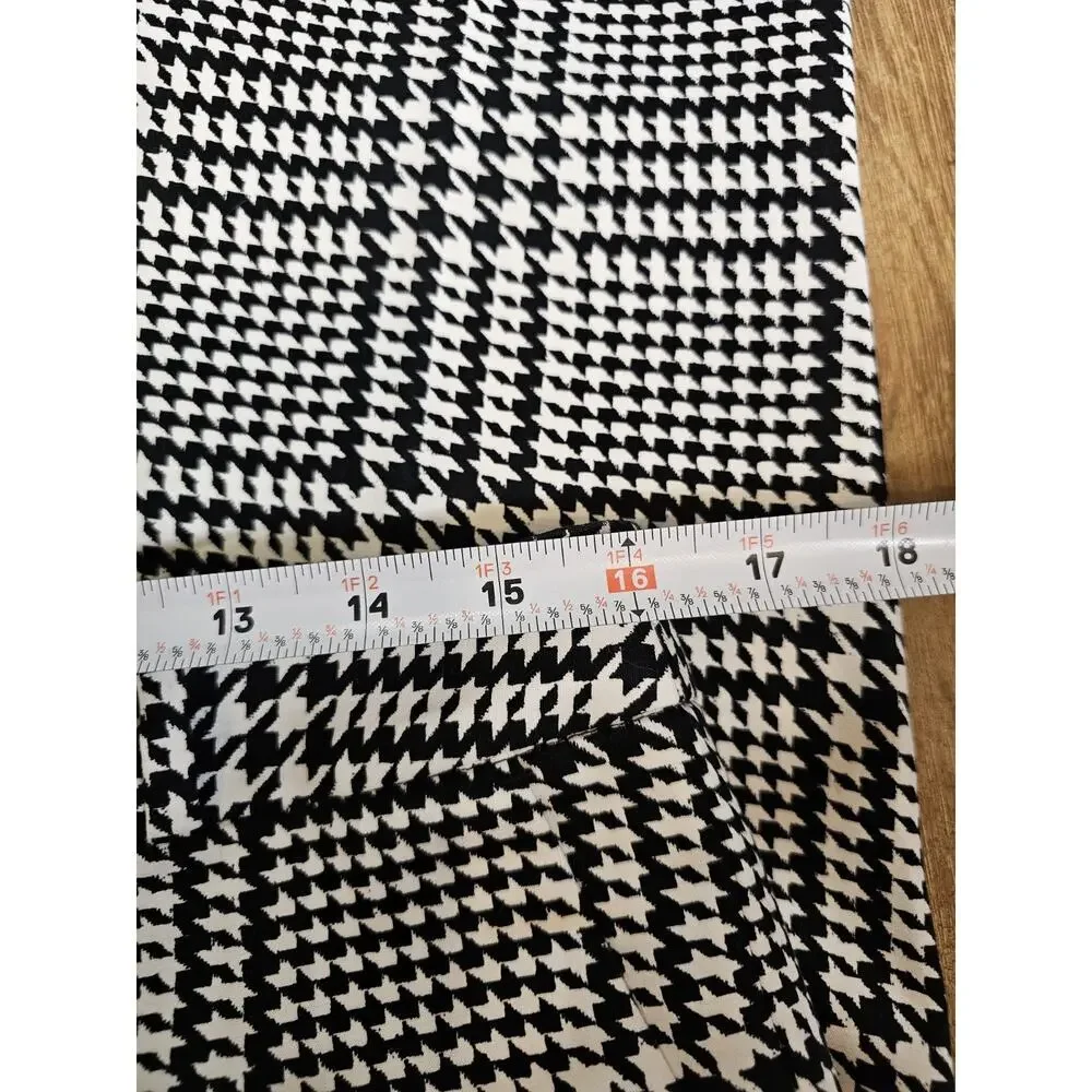 Michael Kors Houndstooth Trouser Pants Women's Size 10 Stretch‎ Career Ankle